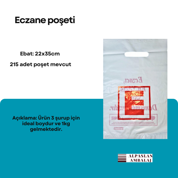 ECZANE POŞETİ 22 X 35CM 215ADET 1KG