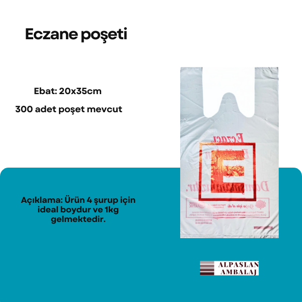 ECZANE POŞETİ 20 X 35CM 300ADET 1KG