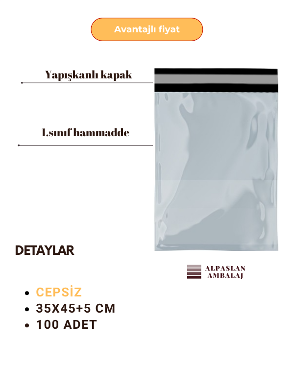 KARGO POŞETİ 35X45+5 (CEPSİZ)